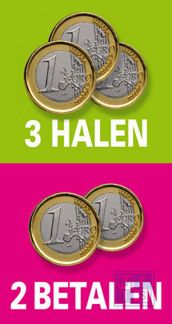 Poster: Euro; 3 halen 2 betalen (per 1st.)