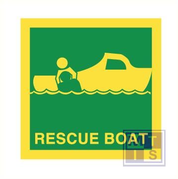 Imo rescue boat vinyl fotolum  50x50mm