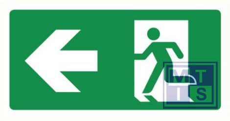 Nooduitgang links Decocel 500x250mm