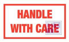Handle with care vinyl 55x30mm