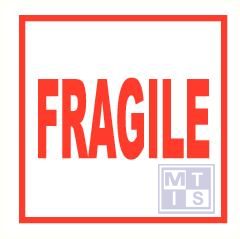 Fragile vinyl 100x100mm