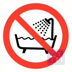 Verboden bad te gebruiken rond pp 90mm