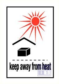 Keep away from heat vinyl 74x105mm