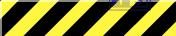 Zebraband zwart/geel rechtsl. 50mmx1m