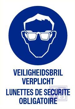 Veiligheidsbril verplicht nl/fr pp 140x200mm