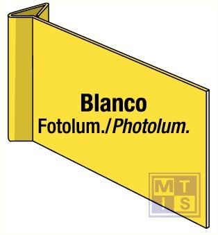 Blanco geel haaks pvc fotolum 300x150mm