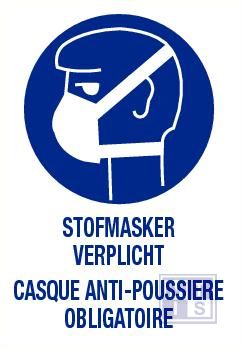 Stofmasker verplicht nl/fr vinyl 140x200mm