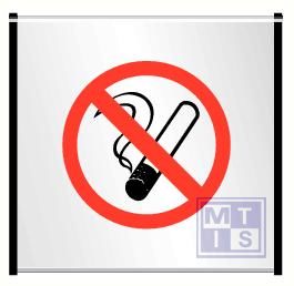 Roken verboden recto-verso alu prof 165x150mm hangend