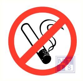 Spiegelbeeldsticker verboden te roken rond vinyl 200mm