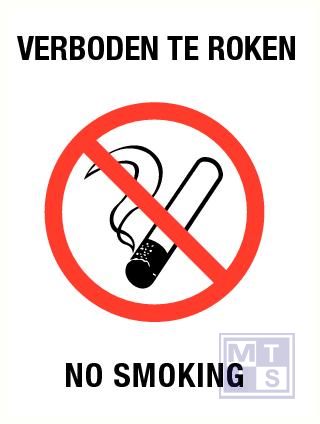 Verboden te roken/no smoking pp 300x420mm