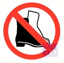 Verboden voor schoenen vinyl 90mm