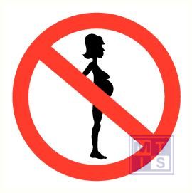 Verboden voor zwangere vrouwen vinyl 200mm