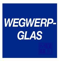 Wegwerpglas vinyl 200x200mm