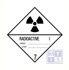 Radioactieve stoffen (7) vinyl 100x100mm