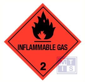 Inflammable gas (2) vinyl 100x100mm