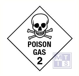 Poison gas (2) vinyl 100x100mm