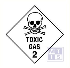 Toxic gas (2) vinyl 100x100mm