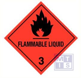 Flammable liquid (3) vinyl 100x100mm