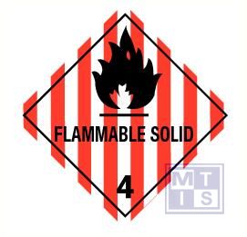 Flammable solid (4) vinyl 300x300mm