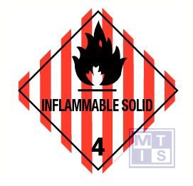 Inflammable solid (4) vinyl 300x300mm