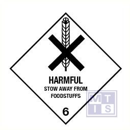 Harmful (6) vinyl 100x100mm