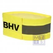Armband geel reflecterend met opdr. ''BHV''52.5x12.5cm
