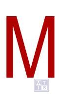 Mini picto 'M' wit/rood 22,2x38mm 12stuks/vel