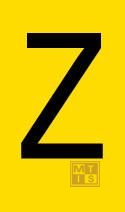 Mini picto 'Z' 22,2x38mm 12 stuks/vel