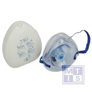 Pocket mask beademingsmasker in kunststof doos CE