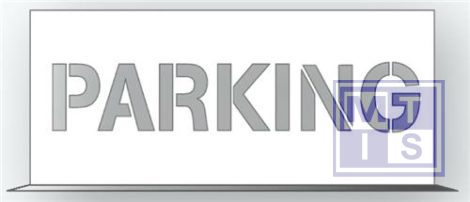 Sjabloon dibond 2mm parking 1000x400mm